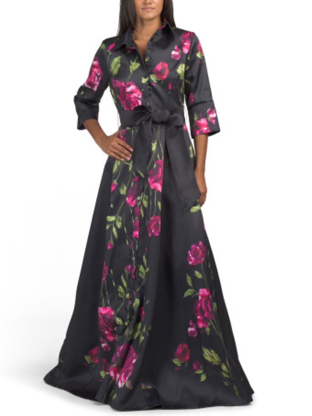 RENE RUIZ Mikado Shirt Maxi Gown Size 10 NWT